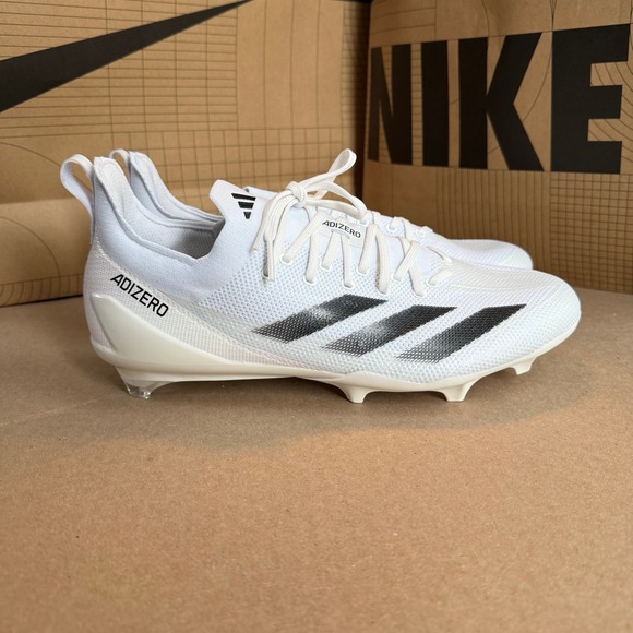 adidas Other - Adidas ADIZERO ELECTRIC+ FOOTBALL CLEATS‎ White/Black Mens Size 12 IH7451 NEW